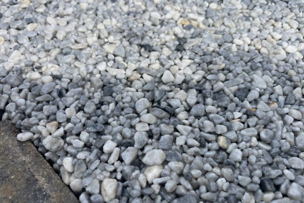 Close up of resin-bound driveway surface