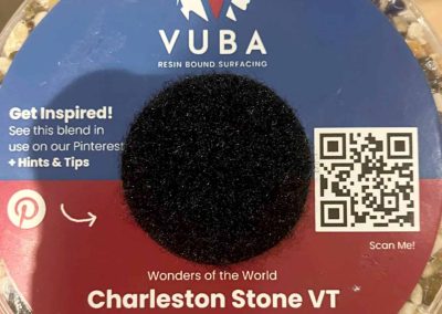 Sample of resin bound surfacing material - "Charleston Stone"