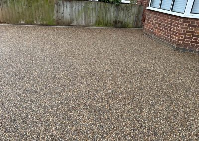 Newly installed resin bound driveway