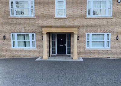 Newly installed resin-bound driveway surface