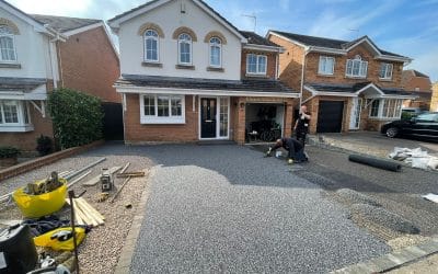 Resin bound driveway and path – Rushden – 70㎡